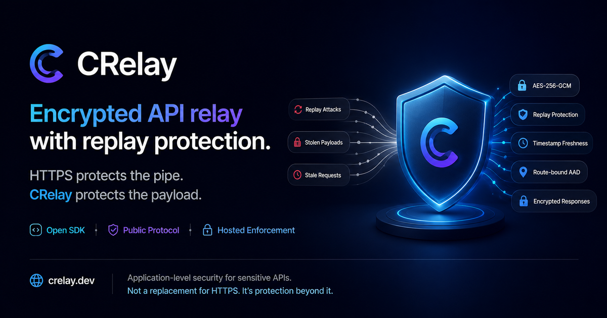 CRelay — Encrypted API Relay with Replay Protection